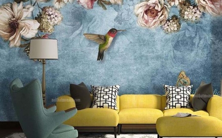40 mẫu thiết kế nội thất phòng khách ứng dụng ảnh dán tường decor
