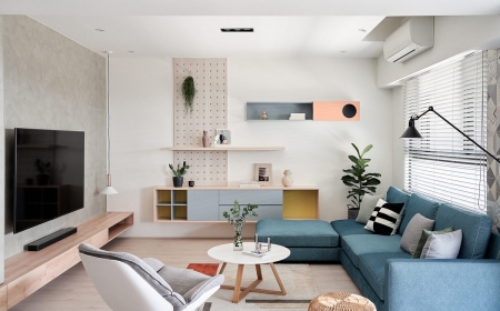Thiết kế nội thất chung cư Vinhomes Westpoint màu hồng với màu xanh nhạt - anh Đại