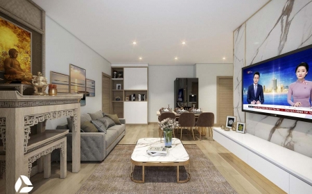 Thiết kế  thi công nội thất chung cư Hope Residence Phúc Đồng